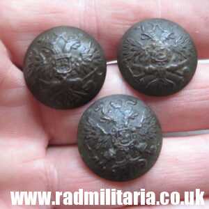 & WW1 Imperial Russia 3 MILITARY BUTTONS from metal detecting - SET of 3 artillery, infantry & sapper