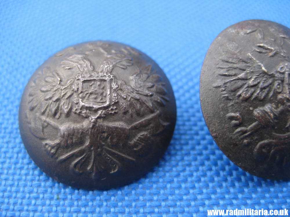 & WW1 Imperial Russia 3 MILITARY BUTTONS from metal detecting - SET of 3 artillery, infantry & sapper - Image 6