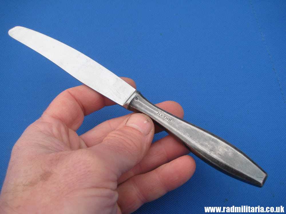 & WW2 German Luftwaffe BUTTER KNIFE - LOL Fl.U.V. 1937. 3RD Reich Cutlery, rare !!! - Image 9