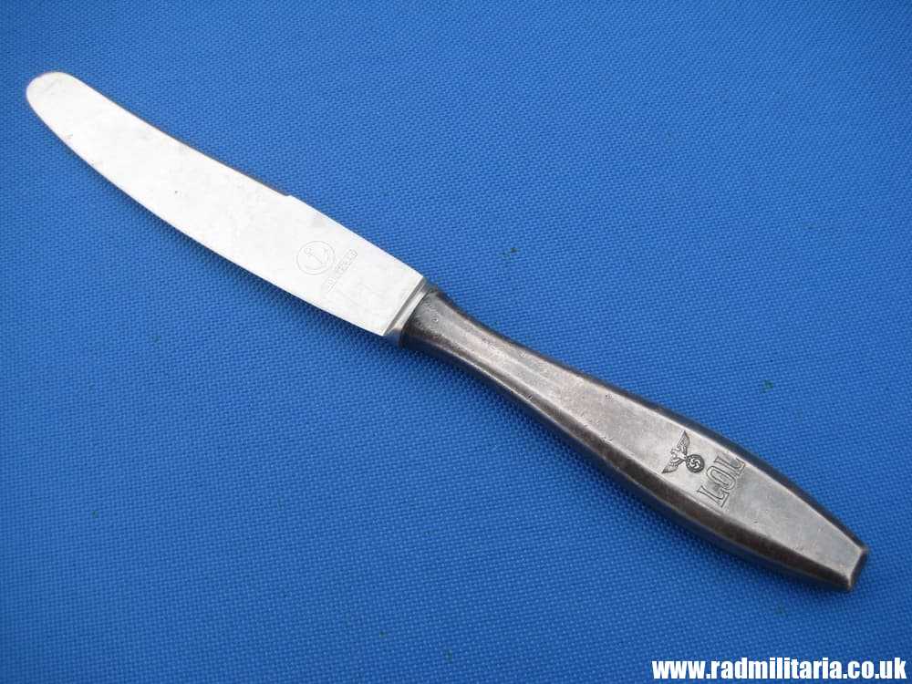 & WW2 German Luftwaffe BUTTER KNIFE - LOL Fl.U.V. 1937. 3RD Reich Cutlery, rare !!! - Image 11