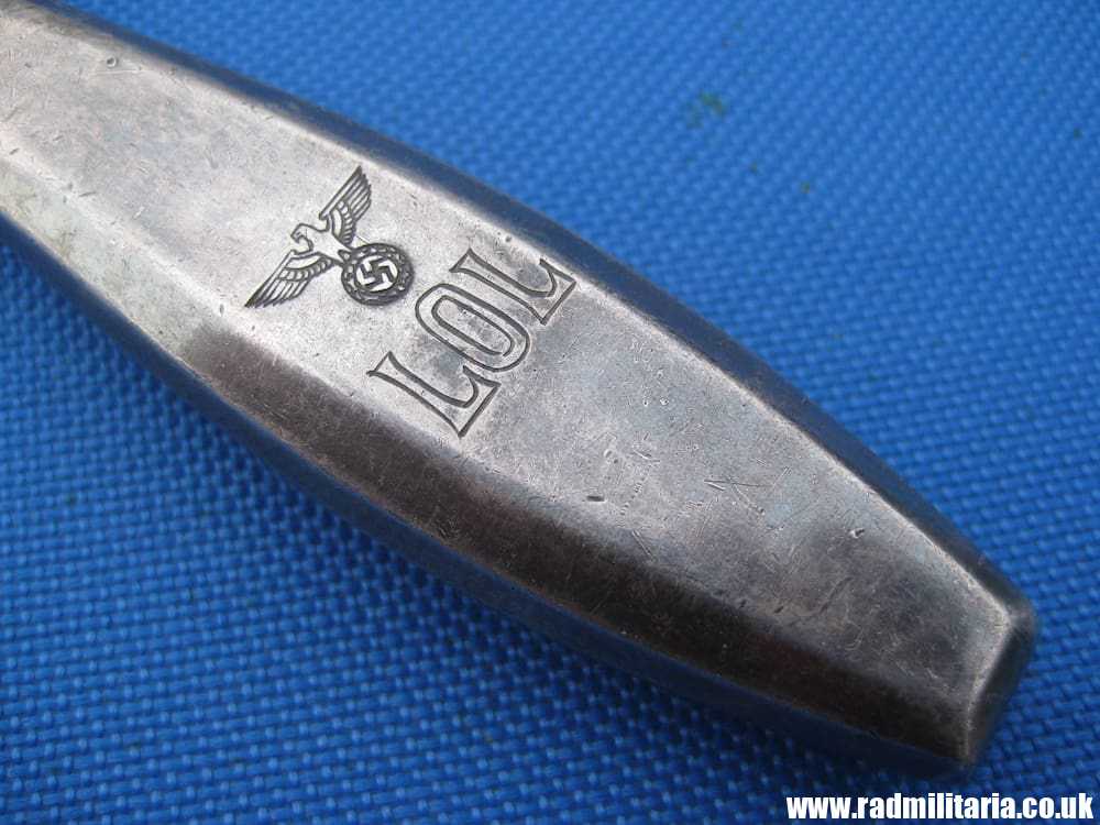 & WW2 German Luftwaffe BUTTER KNIFE - LOL Fl.U.V. 1937. 3RD Reich Cutlery, rare !!! - Image 12