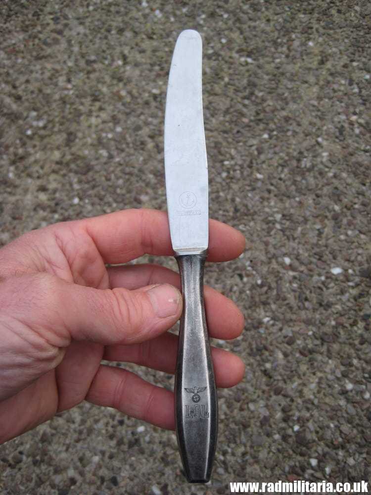 & WW2 German Luftwaffe BUTTER KNIFE - LOL Fl.U.V. 1937. 3RD Reich Cutlery, rare !!! - Image 14