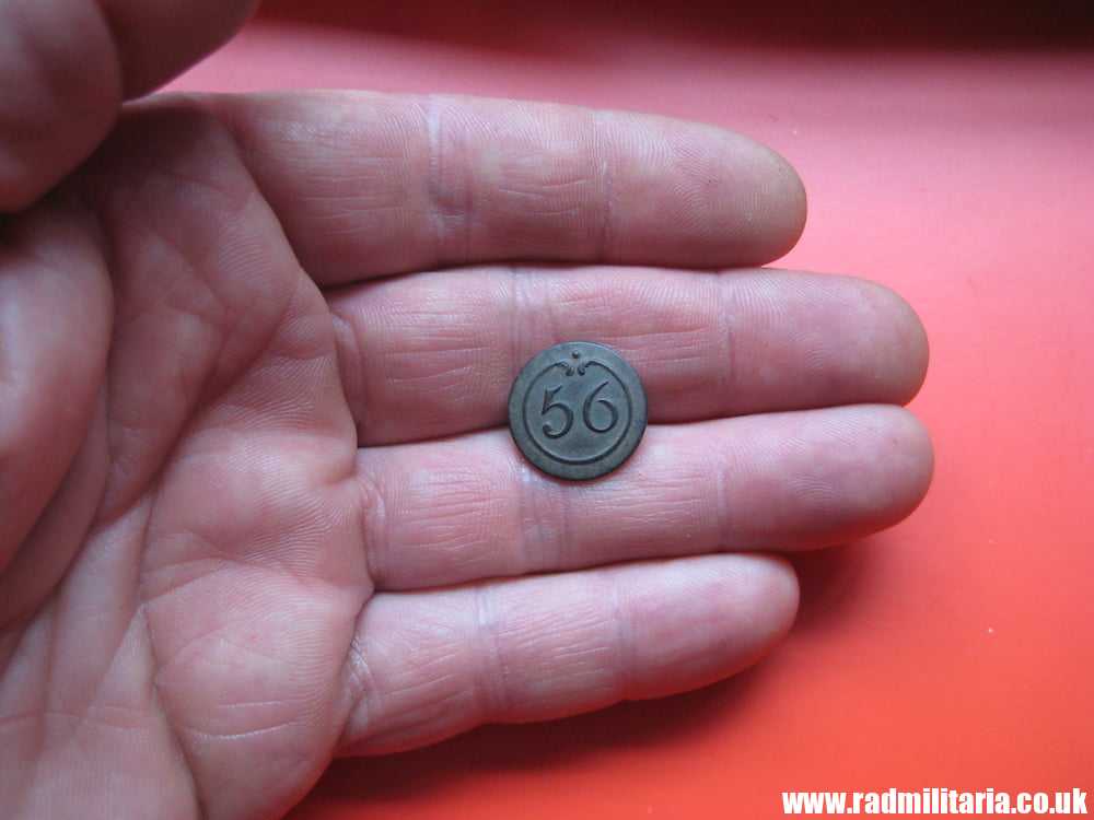 & original small NAPOLEONIC 56th Infantry Regiment BUTTON with number - metal detecting find. FRANCE pre 1815. - Image 5