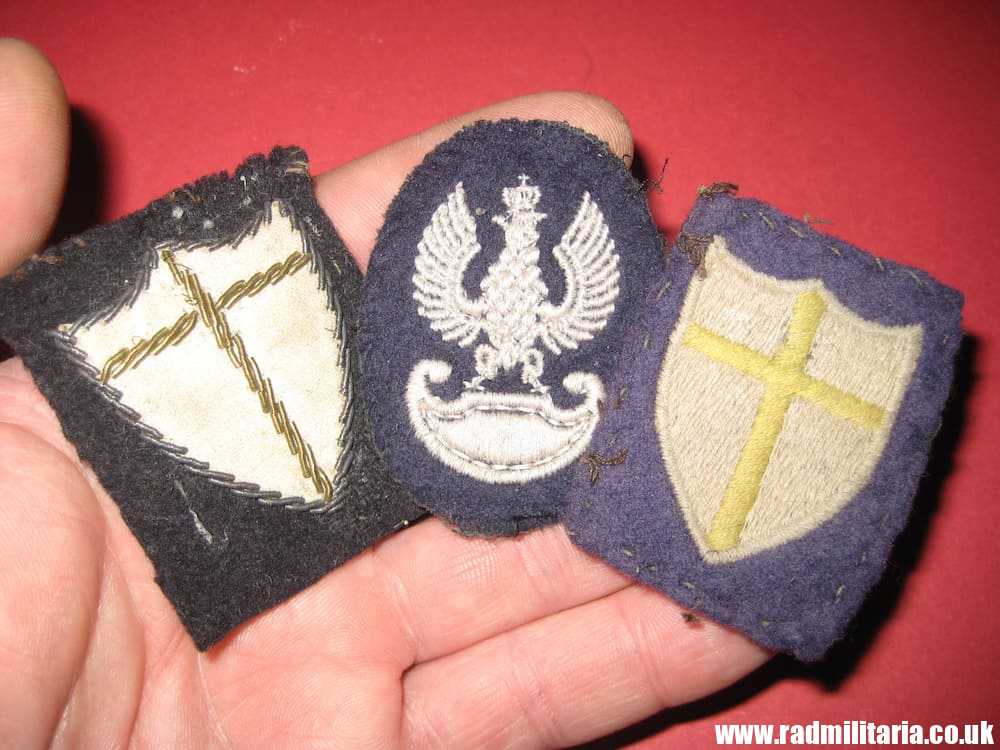 & WW2 SET of 3 POLISH ARMY original PATCHES - SET of 3, genuine.