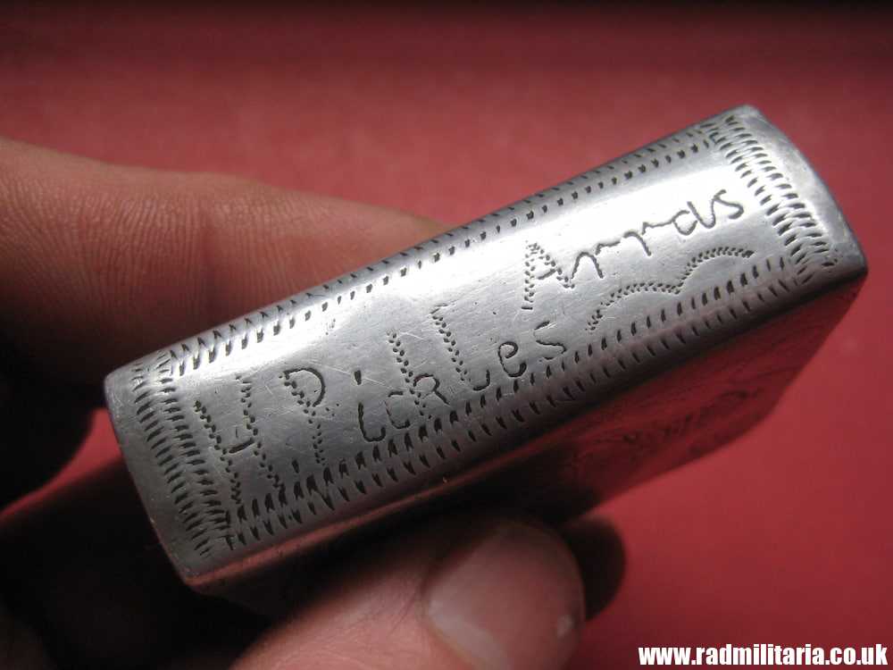 & WW1 original British TRENCH ART made of aluminum IRON CROSS, ARRAS 1914 -1919 - Image 3