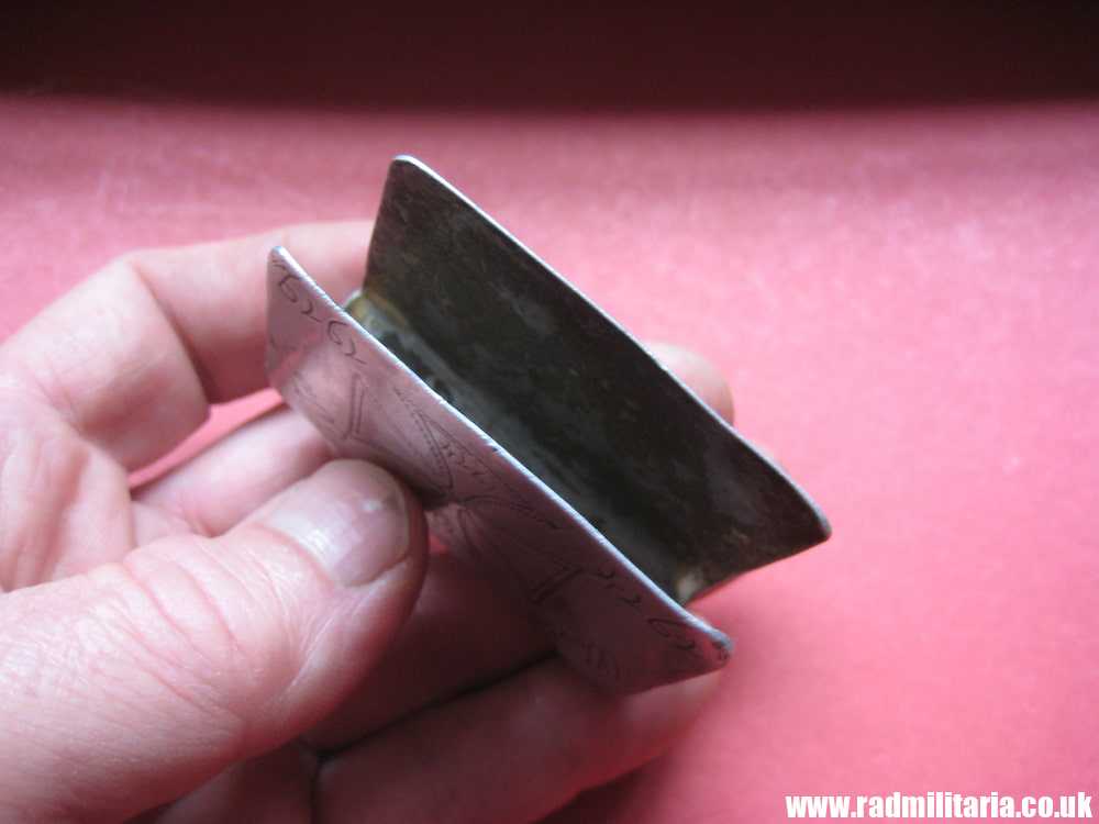 & WW1 original British TRENCH ART made of aluminum IRON CROSS, ARRAS 1914 -1919 - Image 7