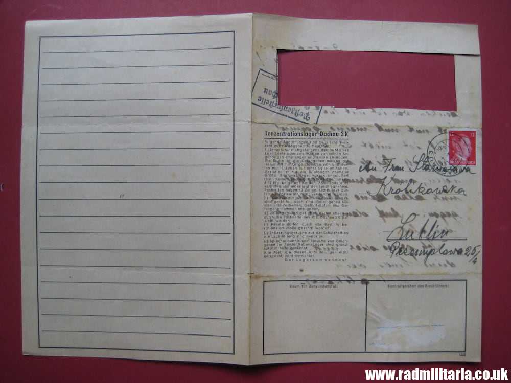 & WW2 original DOCUMENTS SET, Konzentrationslager Dachau 3K (Concentration Camp Dachau) - Image 6