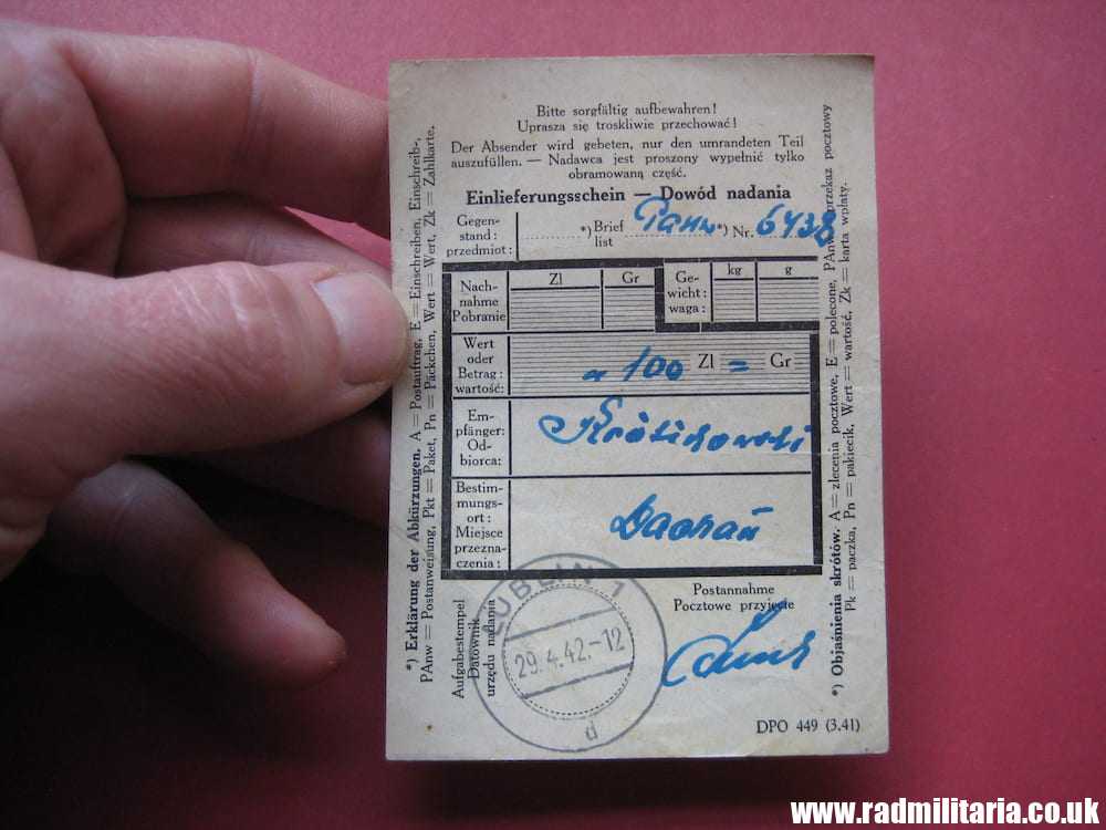 & WW2 original DOCUMENTS SET, Konzentrationslager Dachau 3K (Concentration Camp Dachau) - Image 8