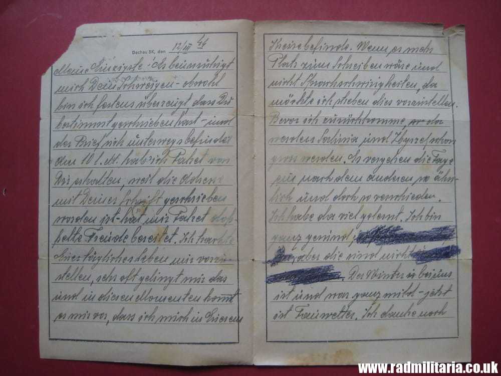 & WW2 original DOCUMENTS SET, Konzentrationslager Dachau 3K (Concentration Camp Dachau) - Image 11