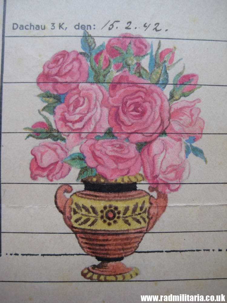 & WW2 genuine LETTER-1942 Konzentrationslager Dachau 3K (Concentration Camp Dachau) RARE !! - Image 4