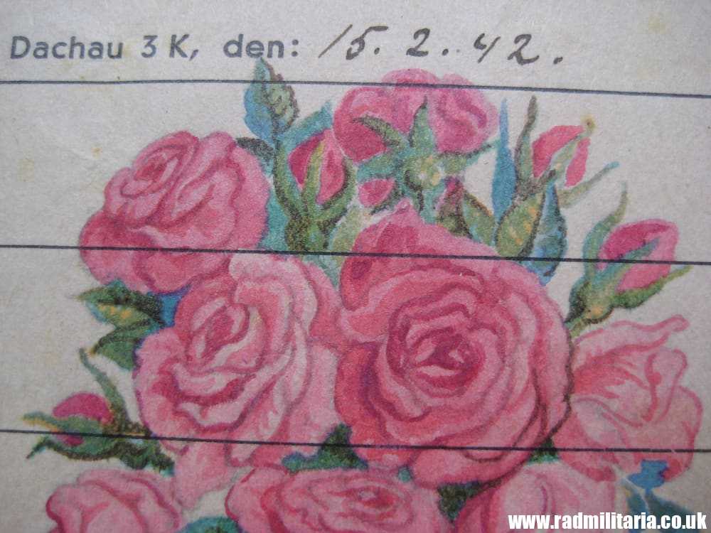 & WW2 genuine LETTER-1942 Konzentrationslager Dachau 3K (Concentration Camp Dachau) RARE !! - Image 7