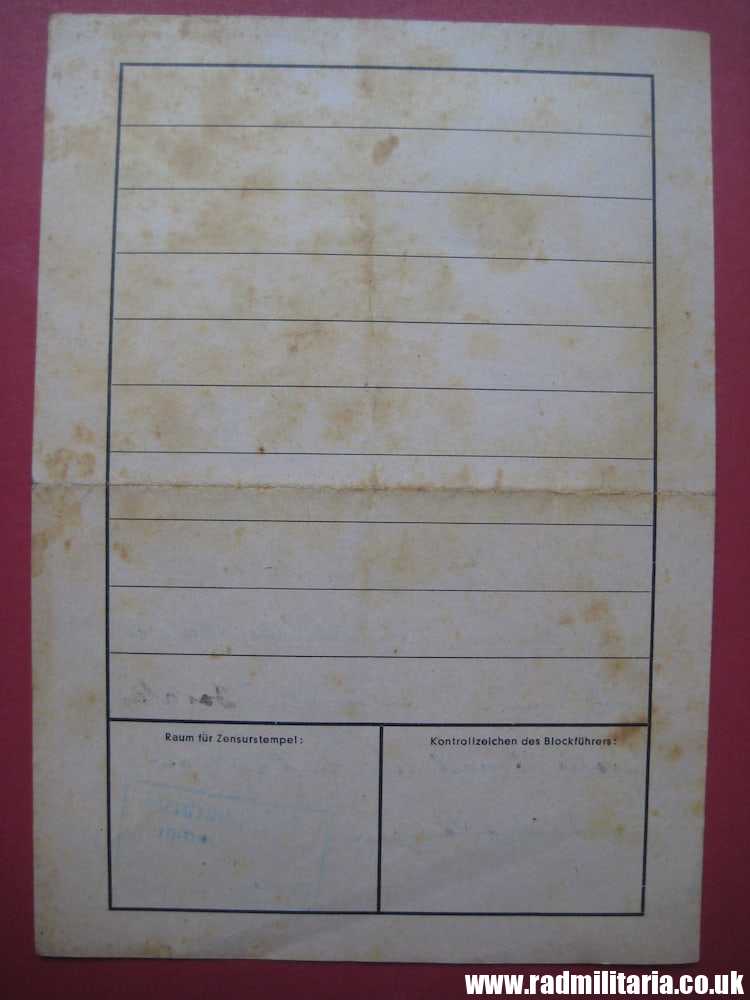 & WW2 genuine LETTER-1942 Konzentrationslager Dachau 3K (Concentration Camp Dachau) RARE !! - Image 16