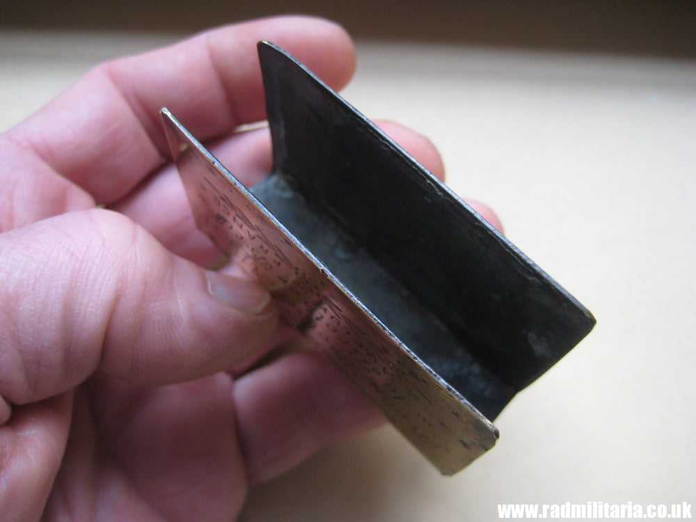 & WW1 original British TRENCH ART made of brass IRON CROSS, Aveluy France 1914 -1919 - Image 5