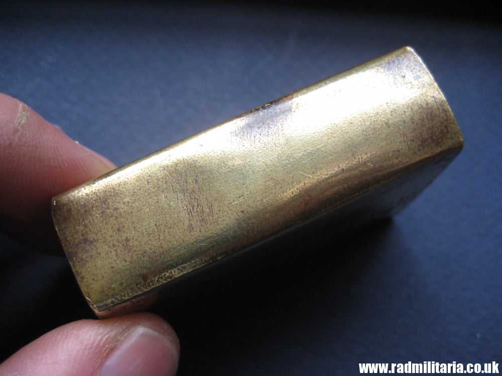 & WW1 original British TRENCH ART made of brass IRON CROSS, Aveluy France 1914 -1919 - Image 6