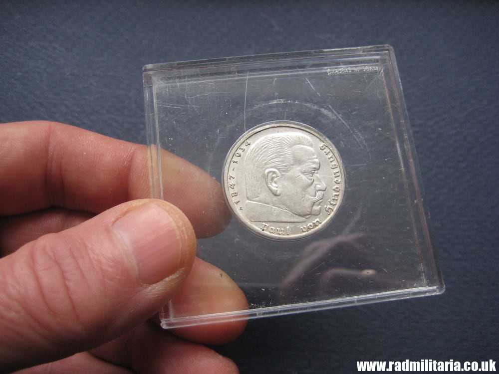 SOLD & one original German 5RM silver COIN from WW2: 1938 with plastic cover..**.. - Image 6