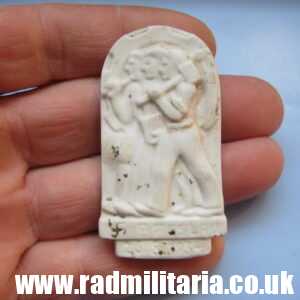 & WW2 PORCELAIN German BADGE - Breslau 26.8.1934 maker: Koenigszelt, metal detecting find.