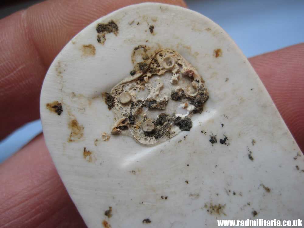 & WW2 PORCELAIN German BADGE - Breslau 26.8.1934 maker: Koenigszelt, metal detecting find. - Image 8