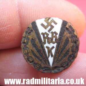 & WW2 original German BADGE RBK Reichsbund Der Korperbehinderten, metal detecting find.