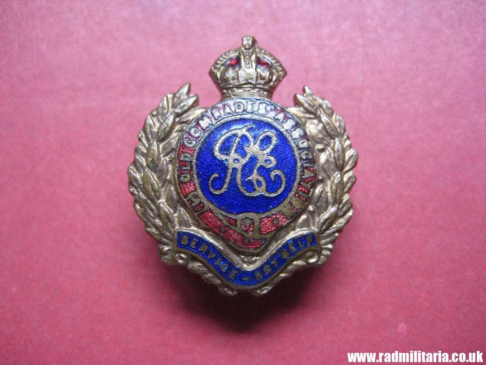 & WW1 old British ENAMEL BADGE: Old Comrades Association, J.R. Gaunt London. - Image 5