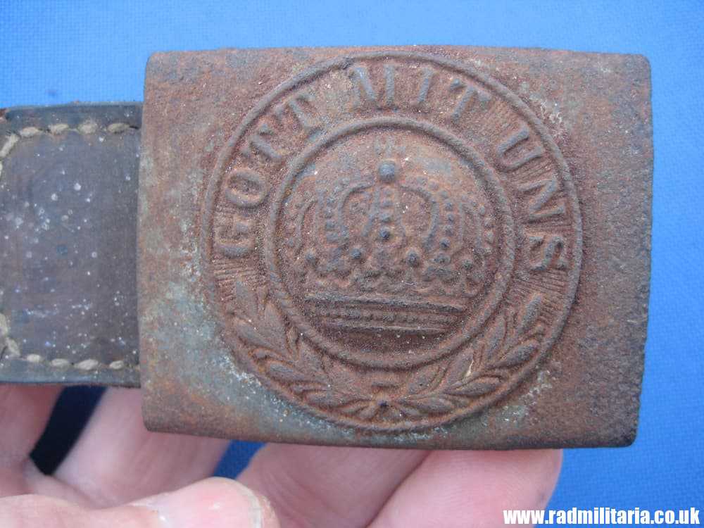 SOLD & WW1 German BELT BUCKLE made of steel - 1915. 100% genuine - as found...**.. - Image 9