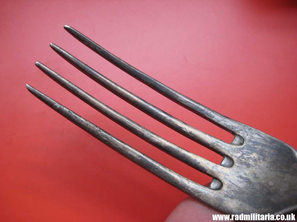 & WW2 genuine German FORK marked: BR. HENNEBERG BM (40), silver plated - 3RD REICH CUTLERY rare. - Image 5