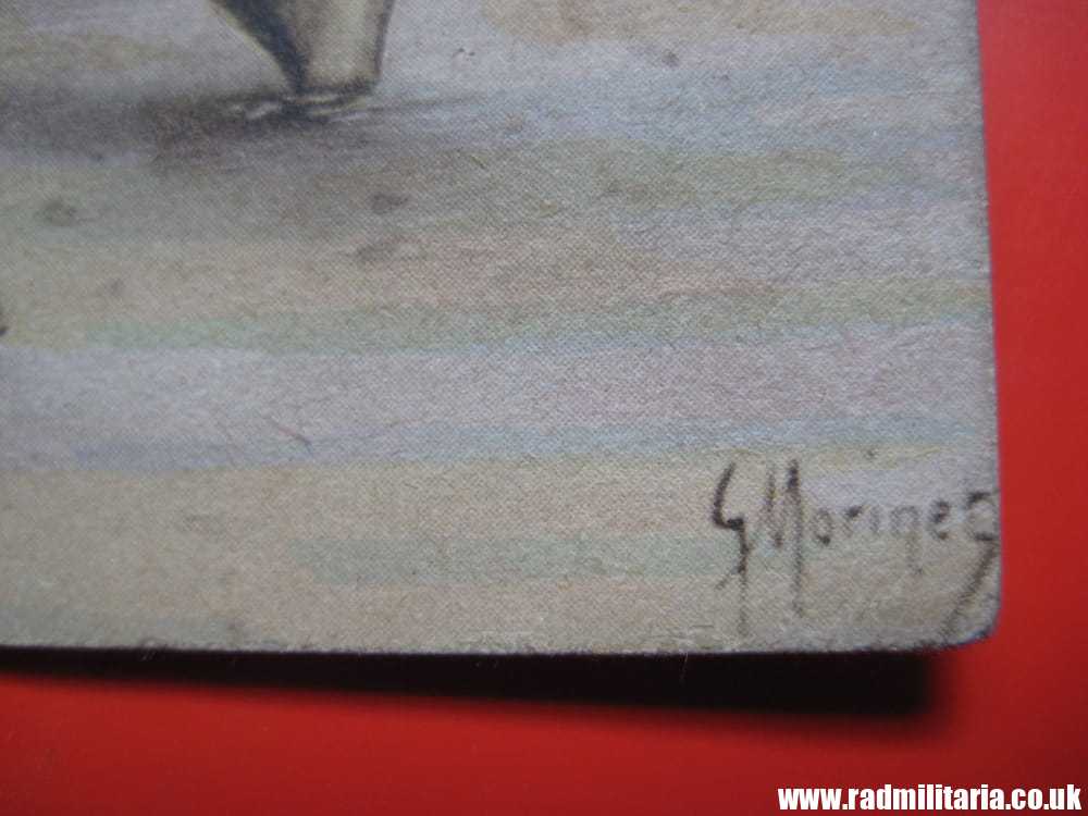 & WW1 original British PATRIOTIC POSTCARD with German pickelhaube. - Image 6