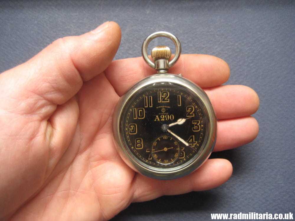 & WW1 British military POCKET WATCH in good working order: ROTHERHAMS London A290 G.S.MK.II /I\ genuine !! - Image 7