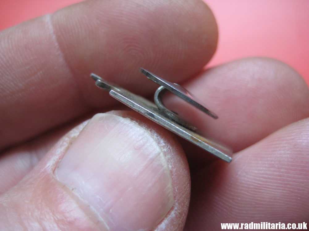 & WW2 old Danish 1870 - 1940 sterling silver ENAMEL BADGE Georg Jensen, marked. - Image 4