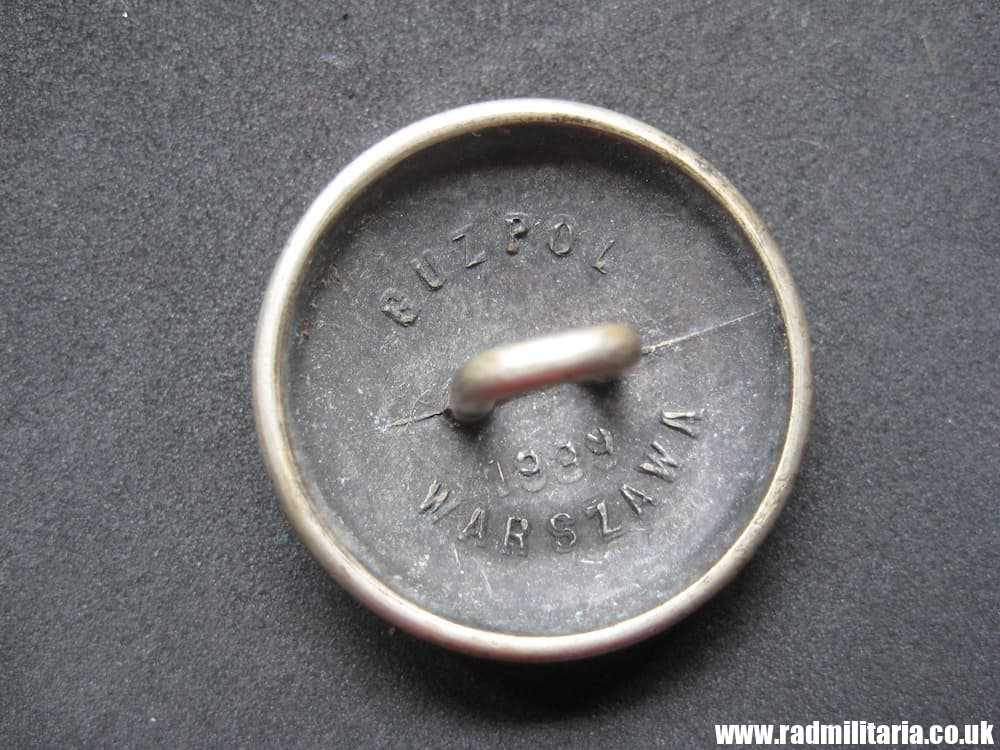 & 1939 original POLISH MILITARY BUTTON - in very good condition: GUZPOL 1939 Warszawa. - Image 8