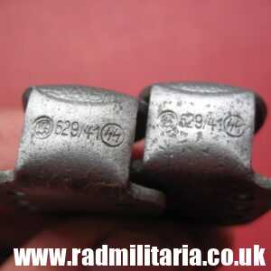 & WW2 Nazi German WAFFEN SS BELT HOOK BUTTONS set of 2 (TAILLENHAKEN) - RZM 629/41 SS, very rare !!