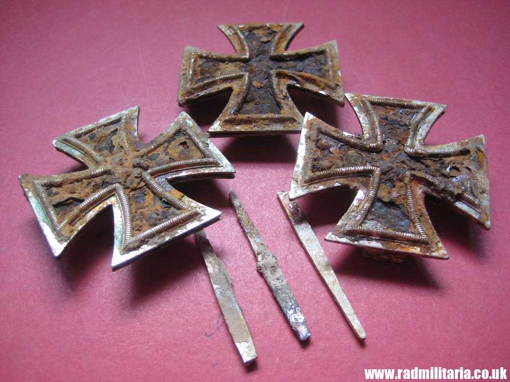 & WW2 IRON CROSS 1ST CLASS - SET of 3, before restoration, 100% genuine. - Image 6