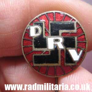 & WW2 original German enamel BADGE: DRV Deutscher Radfahrer Verband, maker: Lehmann & Wundenberg