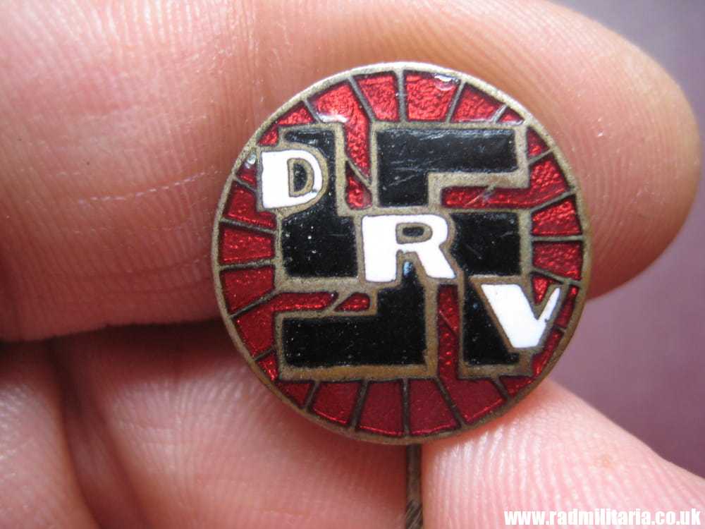 & WW2 original German enamel BADGE: DRV Deutscher Radfahrer Verband, maker: Lehmann & Wundenberg