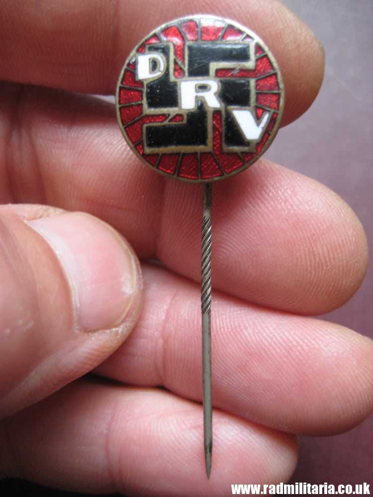 & WW2 original German enamel BADGE: DRV Deutscher Radfahrer Verband, maker: Lehmann & Wundenberg - Image 5