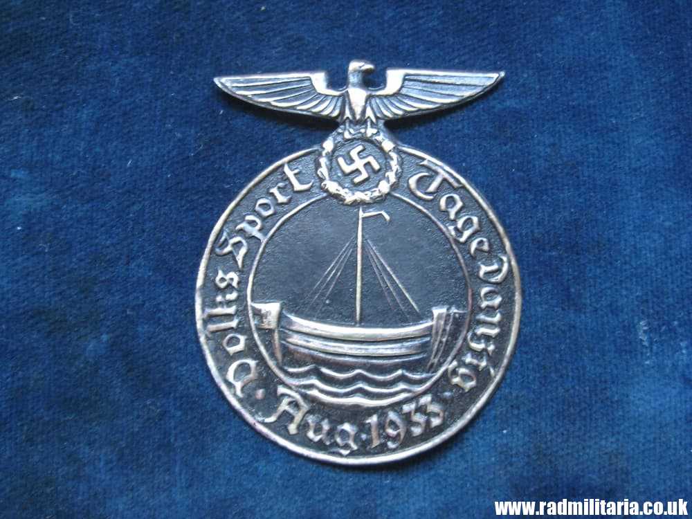 &WW2 German DAY BADGE - DANZIG Aug 1933 metal detecting find, early nazi German tinnie badge, rare ! - Image 10
