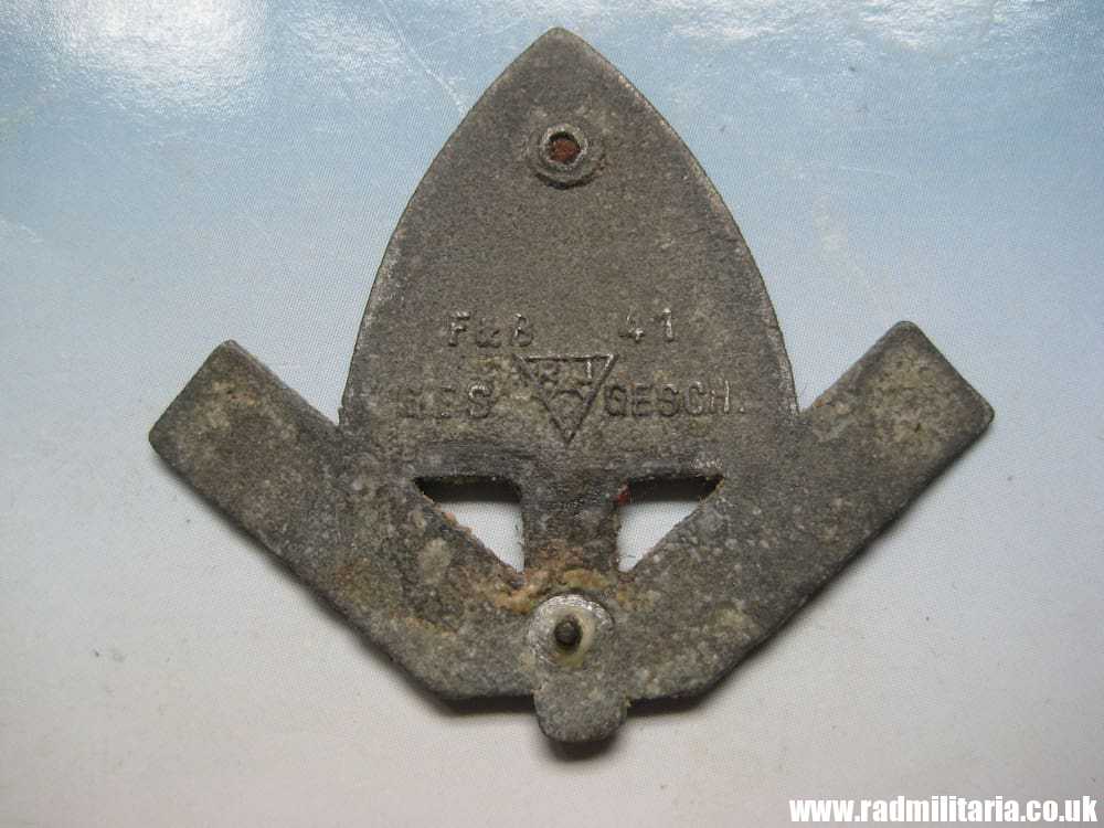 & original WW2 RAD LABOUR CAP BADGE - maker: F&B 41 RADJ. GES - GESCH. metal detecting find. - Image 7