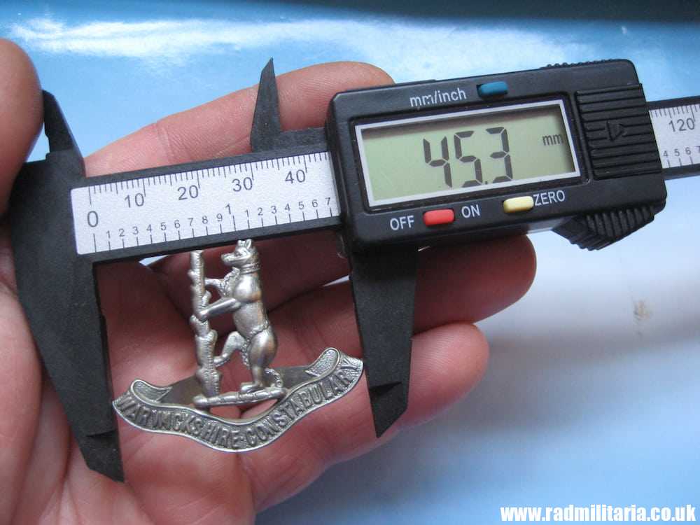 & WW2 old British BADGE: Warwickshire Constabulary, Police Cap BADGE. - Image 5