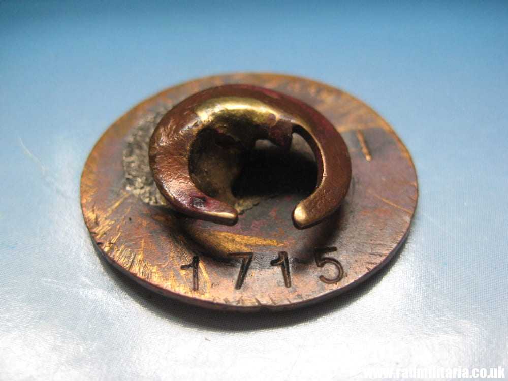 & WW2 Royal Ordnance Factory 13 munition workers BRONZE lapel BADGE with no. 1715 - Image 4