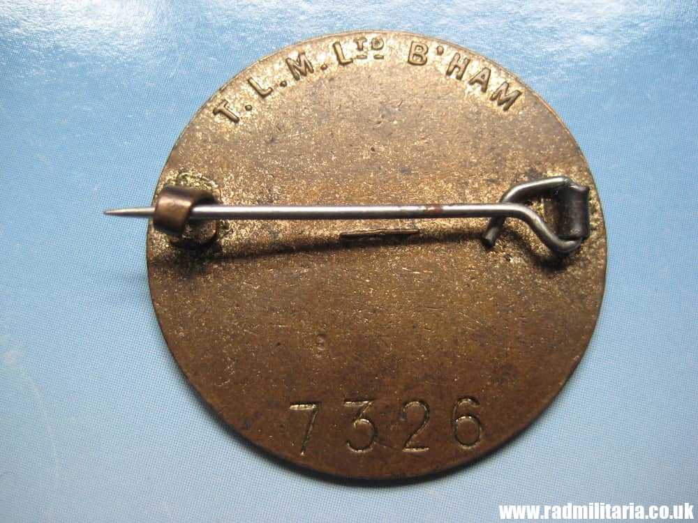 SOLD & WW2 Royal Ordnance Factory 13 munition workers BRONZE BADGE with no. 7326..****.. - Image 3