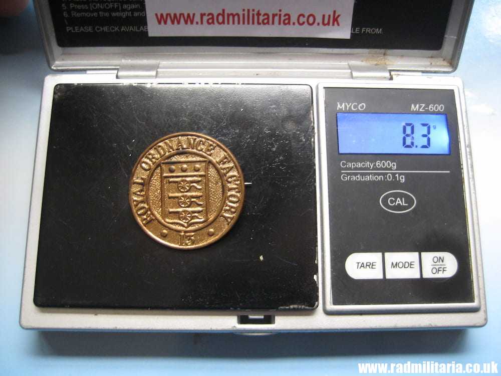 SOLD & WW2 Royal Ordnance Factory 13 munition workers BRONZE BADGE with no. 7326..****.. - Image 8