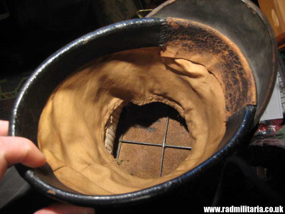 & pre WW1 original British LANCERS CAP with stamp: WD 1902, rare. - Image 4