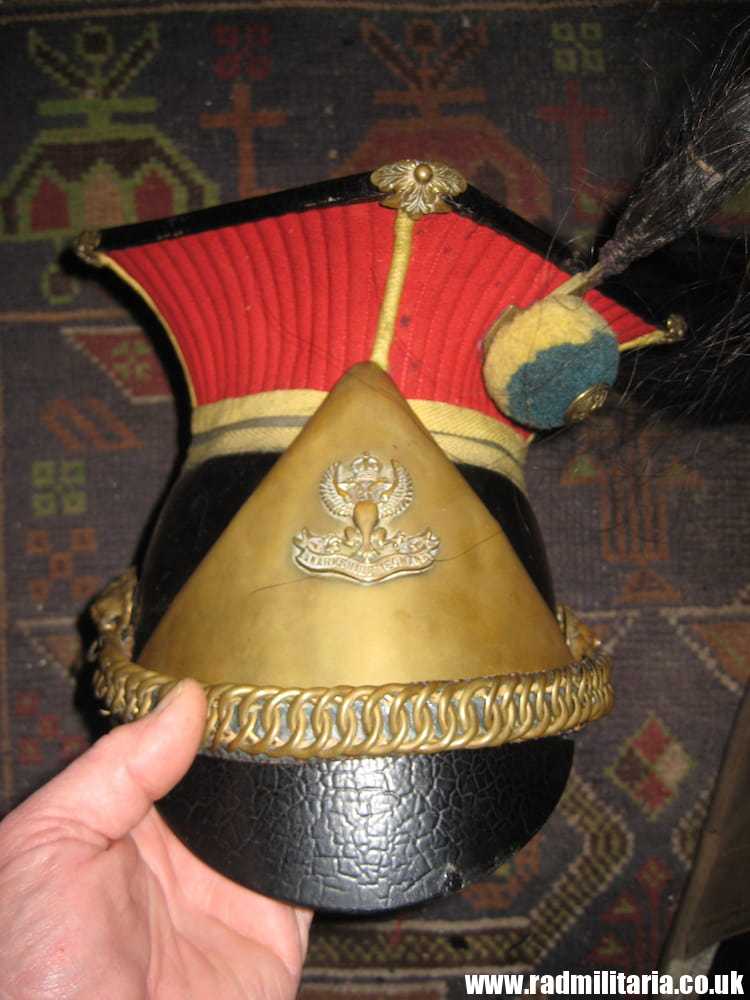 & pre WW1 original British LANCERS CAP with stamp: WD 1902, rare. - Image 9