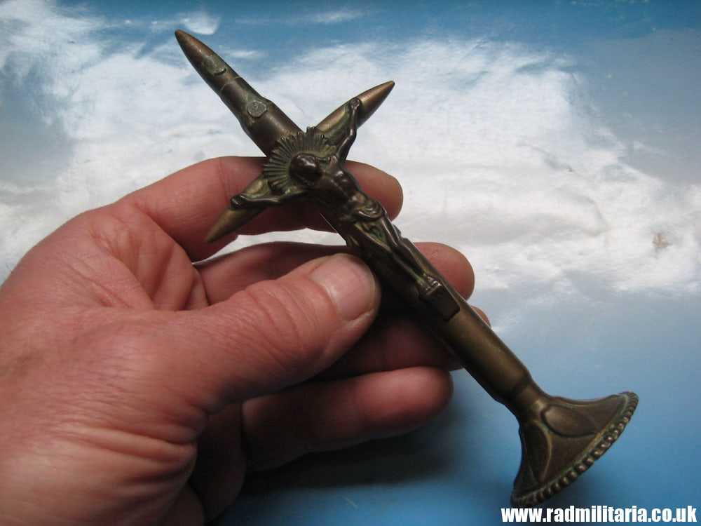 & WW1 original TRENCH ART CRUCIFIX, German trench art ? - Image 8