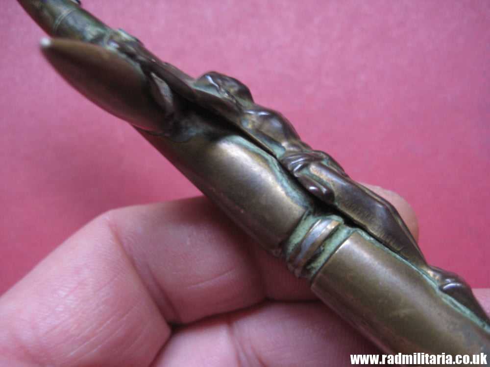 & WW1 original TRENCH ART CRUCIFIX, German trench art ? - Image 10