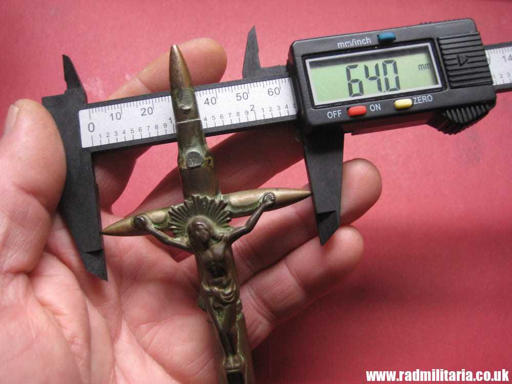 & WW1 original TRENCH ART CRUCIFIX, German trench art ? - Image 12