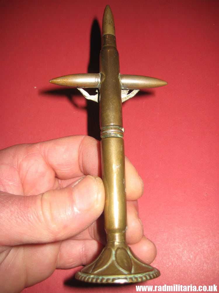 & WW1 original TRENCH ART CRUCIFIX, German trench art ? - Image 19
