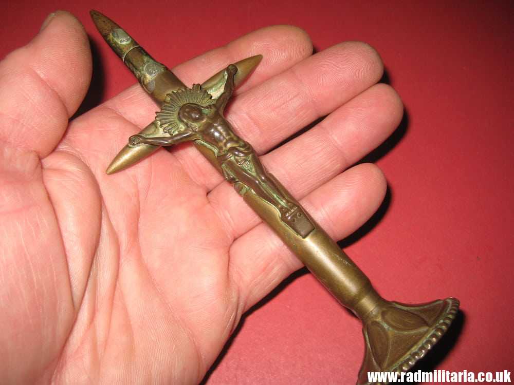 & WW1 original TRENCH ART CRUCIFIX, German trench art ? - Image 21