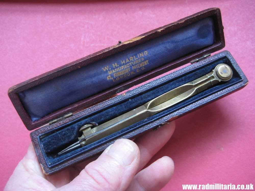 & WW1 original British MILITARY DIVIDERS with date 1916 and Broad Arrow mark, STANLEY. - Image 14