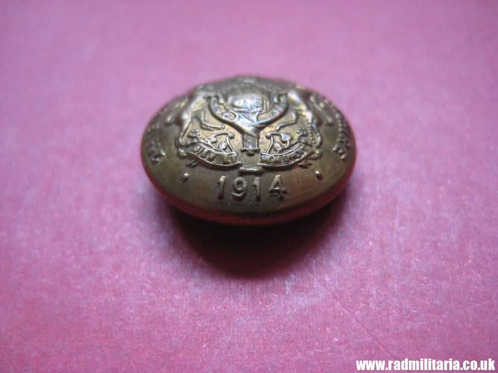 & WW1 very rare British MILITARY BUTTON with date 1914 - 2nd BIRMm BATT. R. WARWICKSHIRE