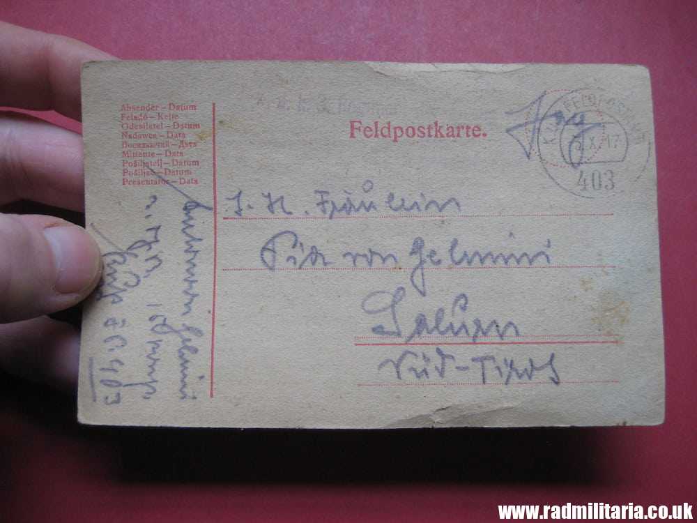 & WW1 original 1st POSTCARD send from POW Camp to family - 3.10.1917 K.u.K. Feldpostamt - Image 4
